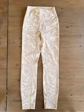 Lululemon Align 25” Leggings in cream/blush color